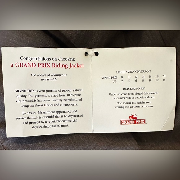 NEW/NWT Beautiful Brown Grand Prix Virgin Wool Hunt / Show / Competition Jacket - Picture 10 of 13